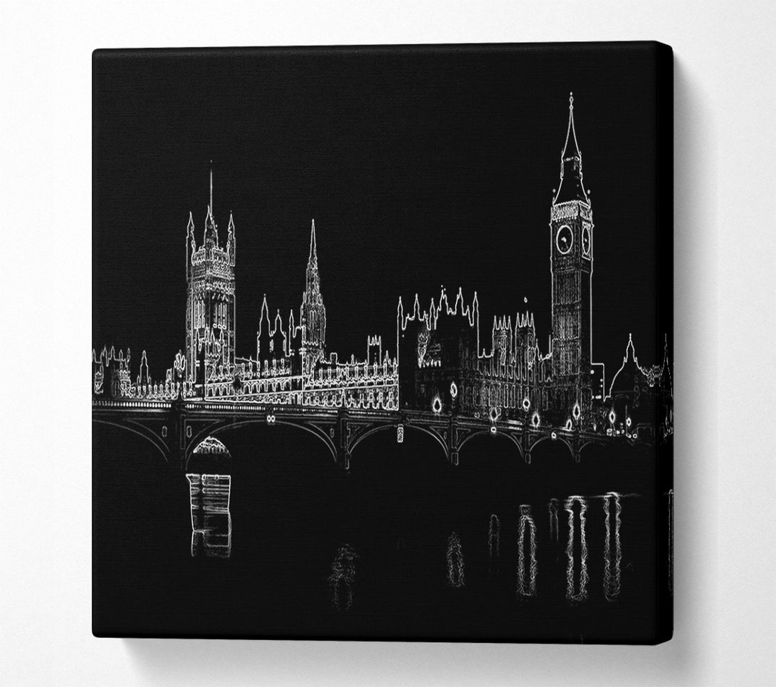 A Canvas Print of London Houses Of Parliment Canvas Wall Art