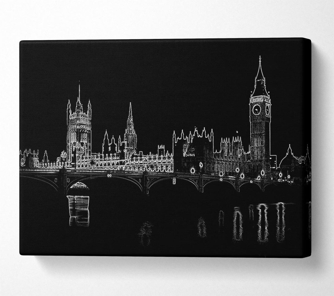  A Canvas Print of London Houses Of Parliment Canvas Wall Art