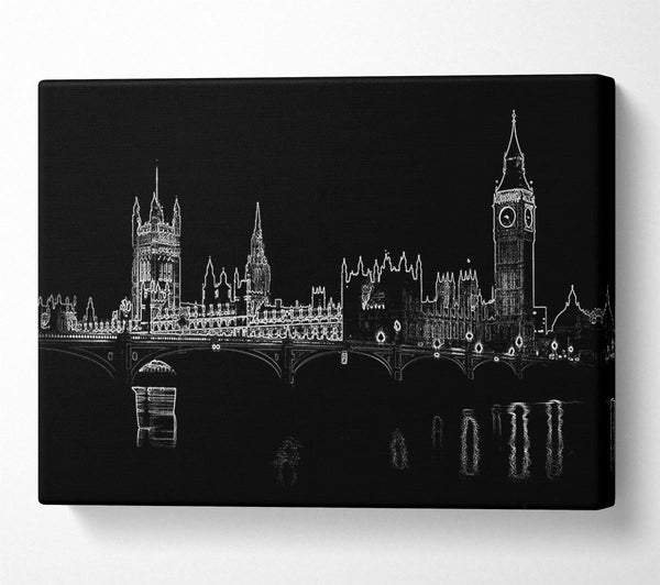  A Canvas Print of London Houses Of Parliment Canvas Wall Art