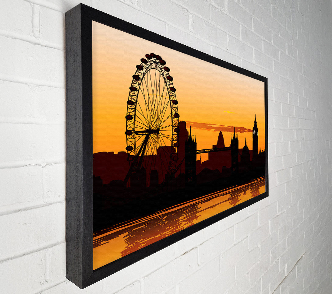  A Canvas Print of London Morning Reflection Glow Canvas Print