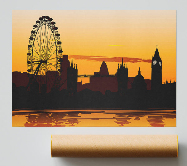 London Morning Reflection Glow Print