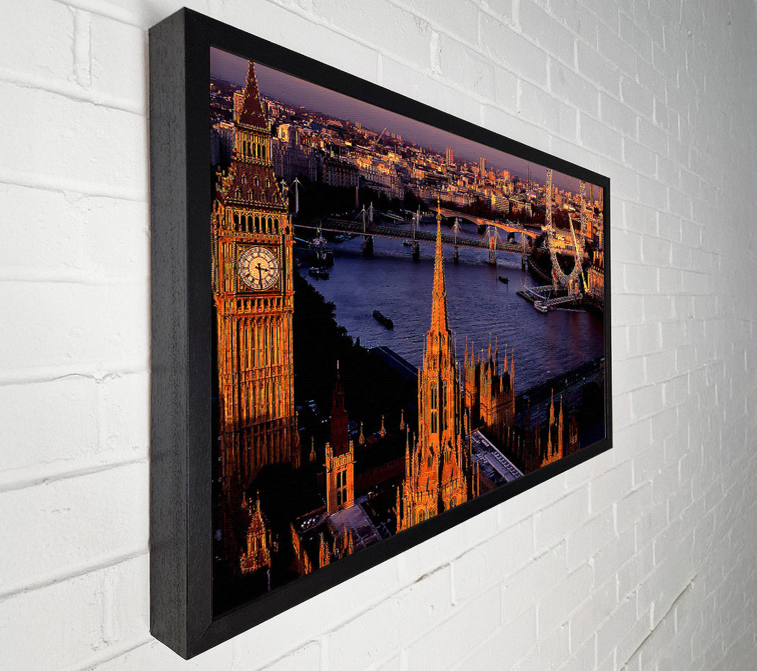  A Canvas Print of London Morning Glow Over The Thames Canvas Print