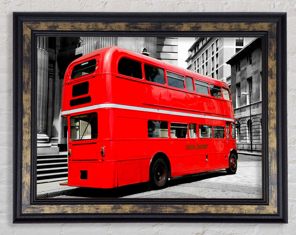 London Red Double Decker Bus Framed Print