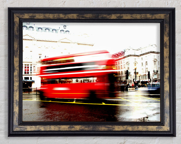 London Retro Red Bus Framed Print