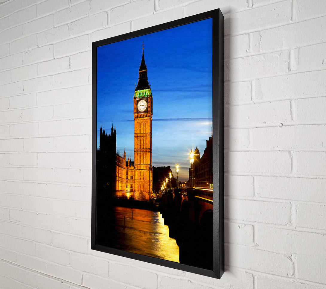  A Canvas Print of London Thames Reflection Of Big Ben Canvas Print