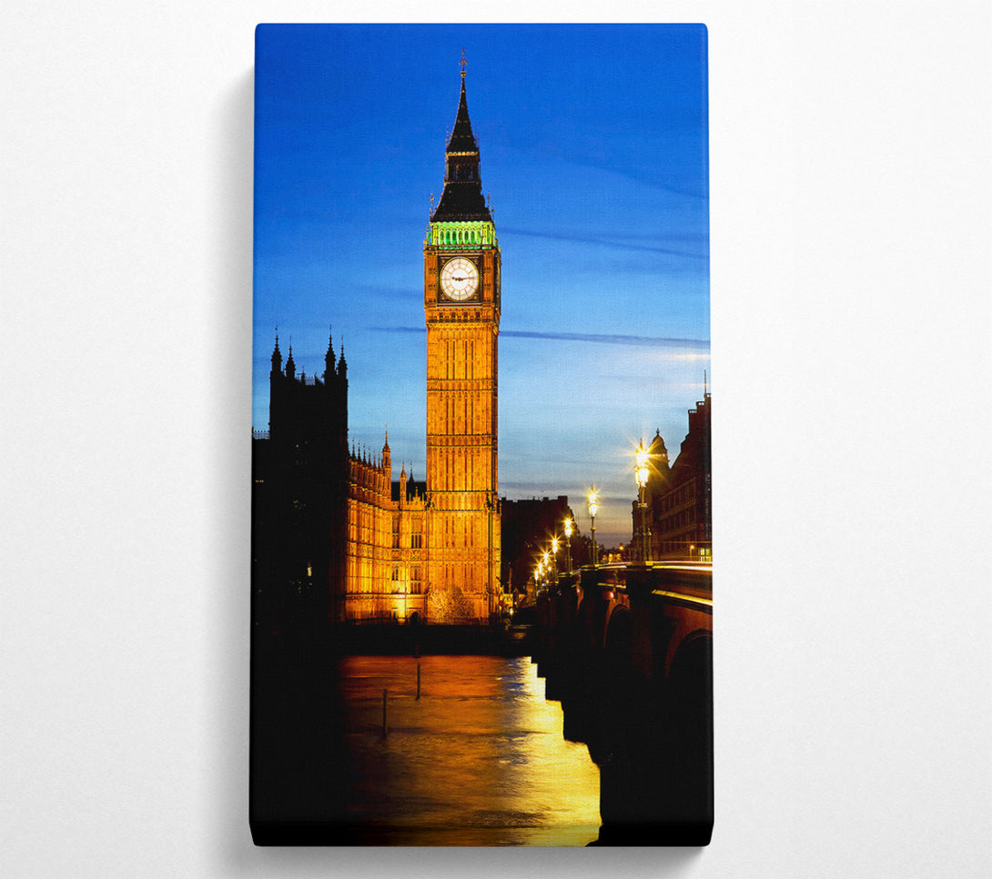  A Canvas Print of London Thames Reflection Of Big Ben Canvas Print