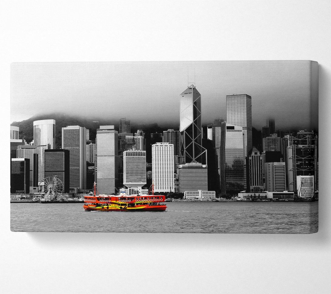  A Canvas Print of Hong Kong River Boat Canvas Art