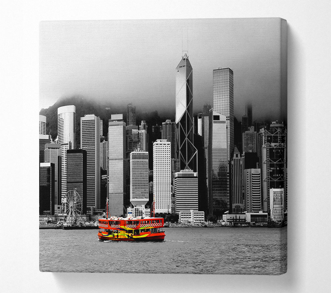  A Canvas Print of Hong Kong River Boat Canvas Art