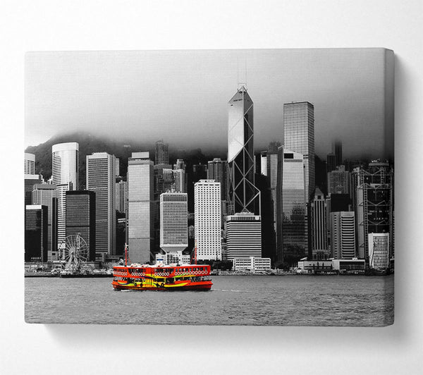  A Canvas Print of Hong Kong River Boat Canvas Art