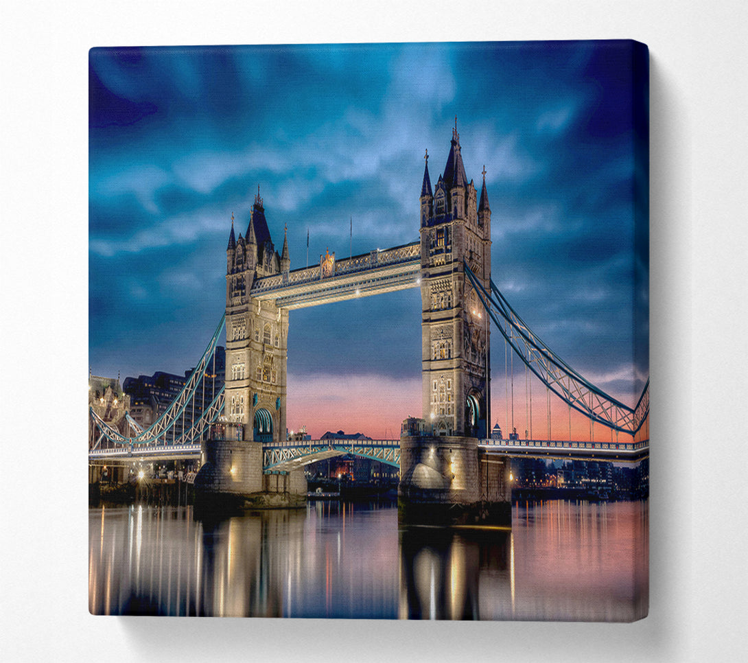  A Canvas Print of London Tower Bridge At Dusk Canvas Wall Art