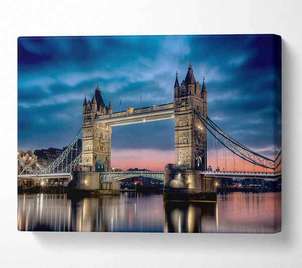  A Canvas Print of London Tower Bridge At Dusk Canvas Wall Art