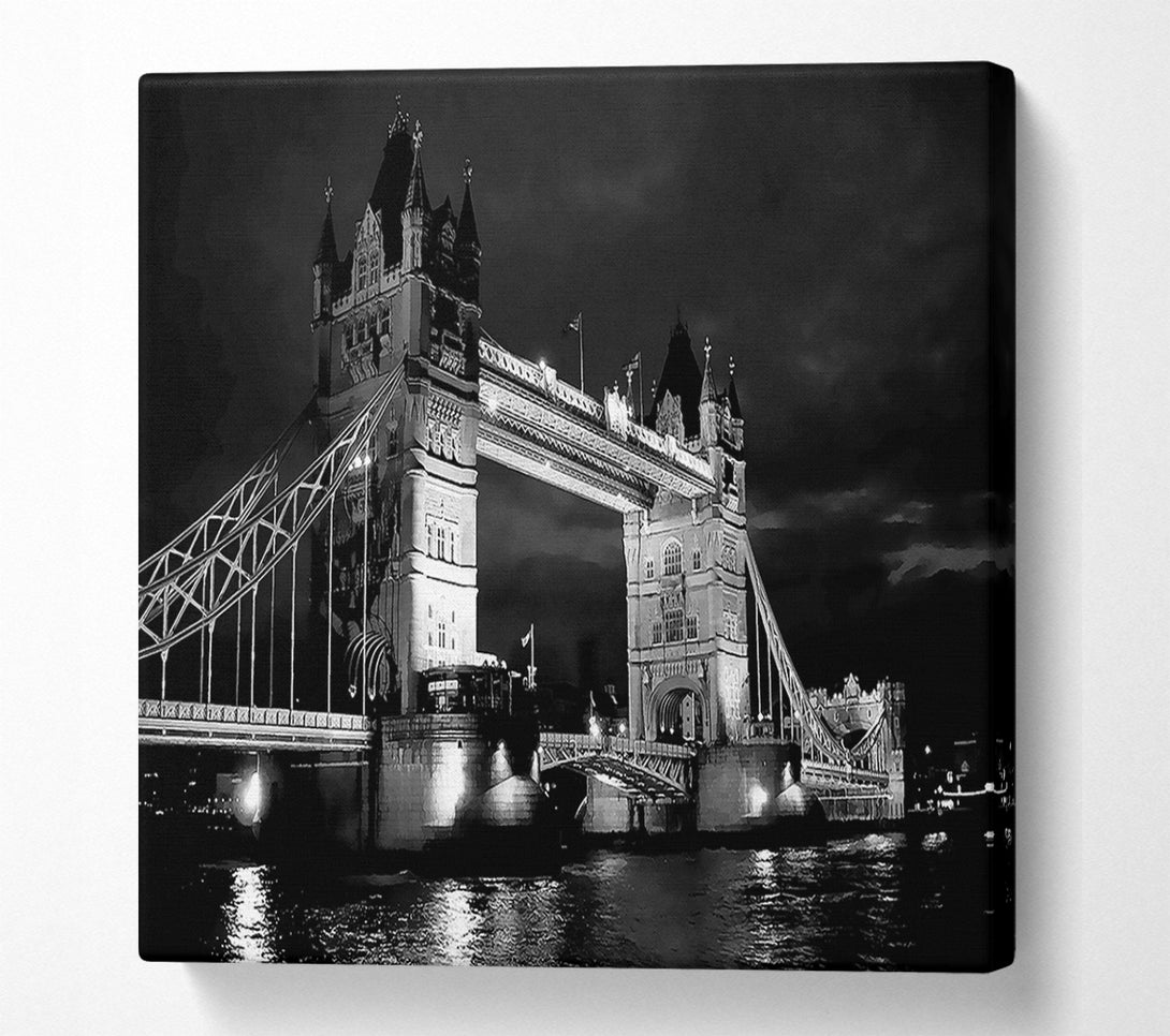  A Canvas Print of London Tower Bridge B n W Canvas Art