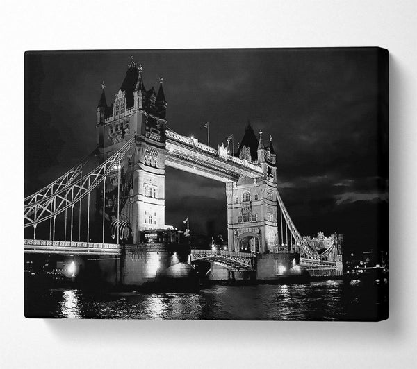  A Canvas Print of London Tower Bridge B n W Canvas Art
