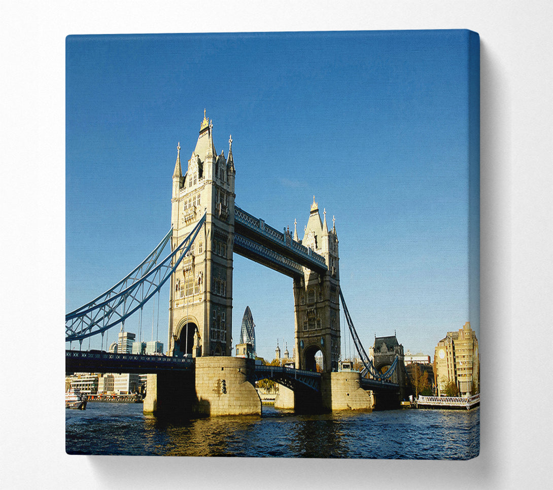  A Canvas Print of London Tower Bridge Blue Days Canvas Art