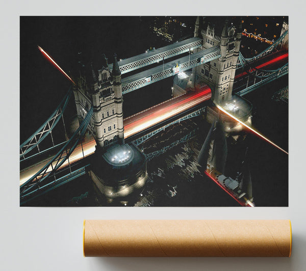 London Tower Bridge From Above Giclee Print