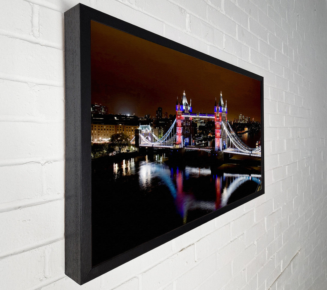  A Canvas Print of London Tower Bridge Lights Canvas Wall Art
