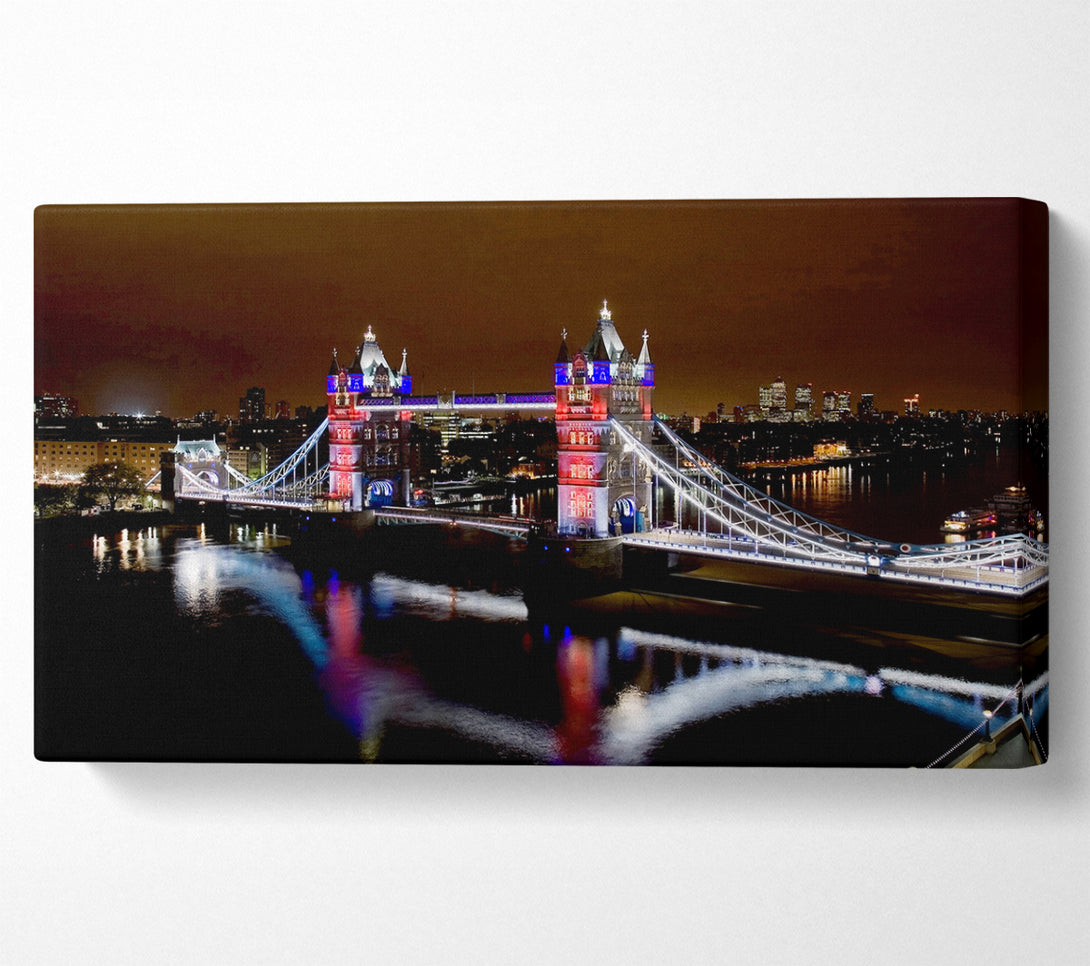  A Canvas Print of London Tower Bridge Lights Canvas Wall Art