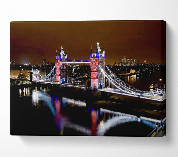  A Canvas Print of London Tower Bridge Lights Canvas Wall Art
