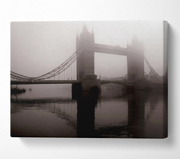  A Canvas Print of London Tower Bridge Mist Canvas Wall Art