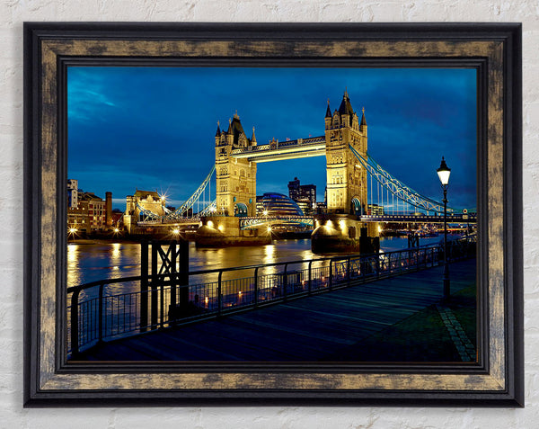 London Tower Bridge Nightlight Framed Print
