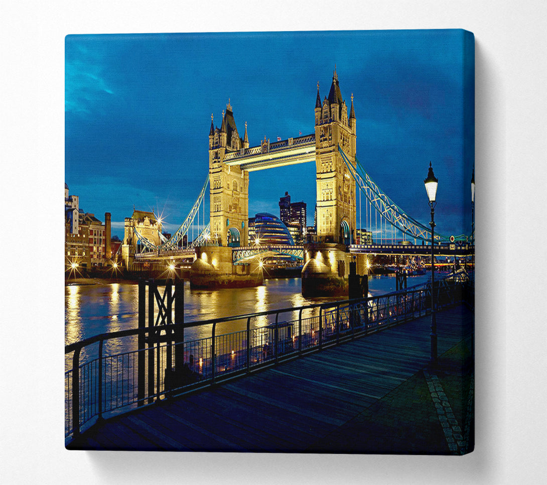  A Canvas Print of London Tower Bridge Nightlight Canvas Art