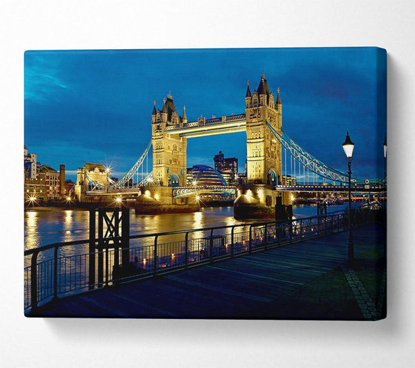  A Canvas Print of London Tower Bridge Nightlight Canvas Art