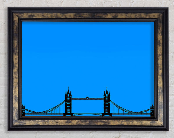 London Tower Bridge Silhouette Framed Print