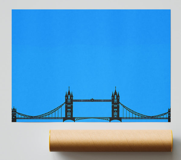 London Tower Bridge Silhouette Print