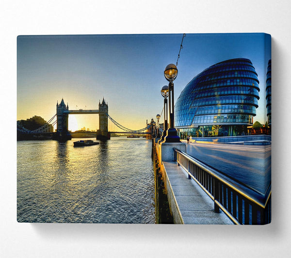  A Canvas Print of London Tower Bridge Sunset Canvas Wall Art