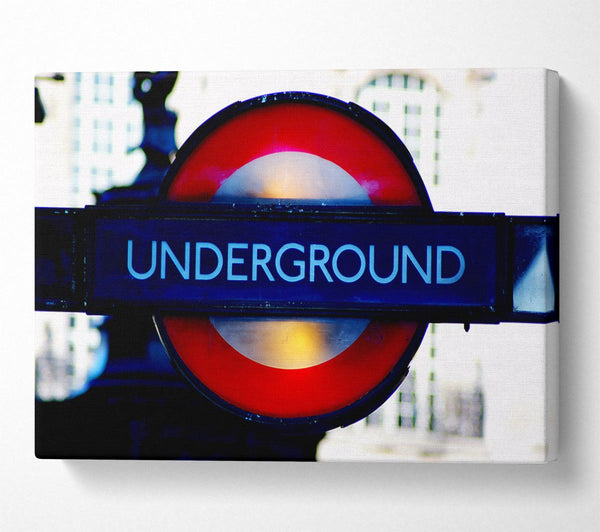  A Canvas Print of London Underground Sign Canvas Print