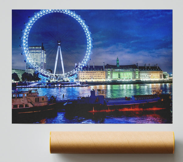 London-Eye Dusk Print