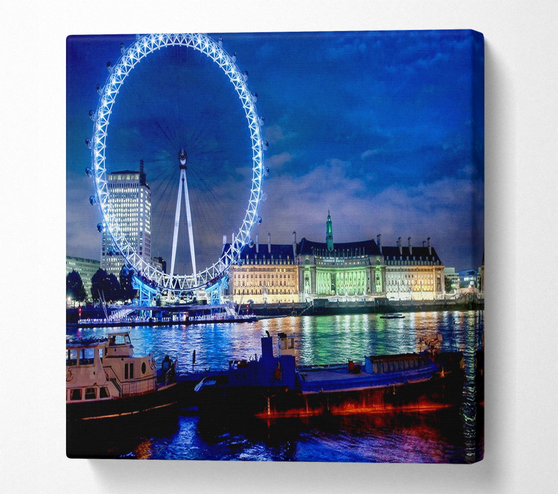  A Canvas Print of London-Eye Dusk Canvas Print