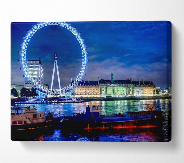  A Canvas Print of London-Eye Dusk Canvas Print