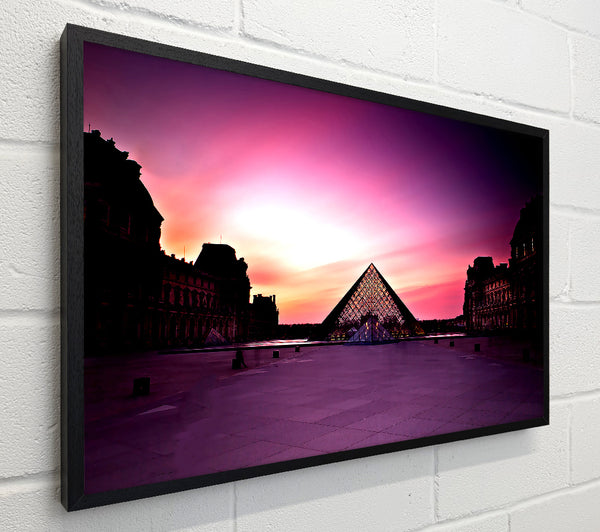 Louvre Museum At Sunset