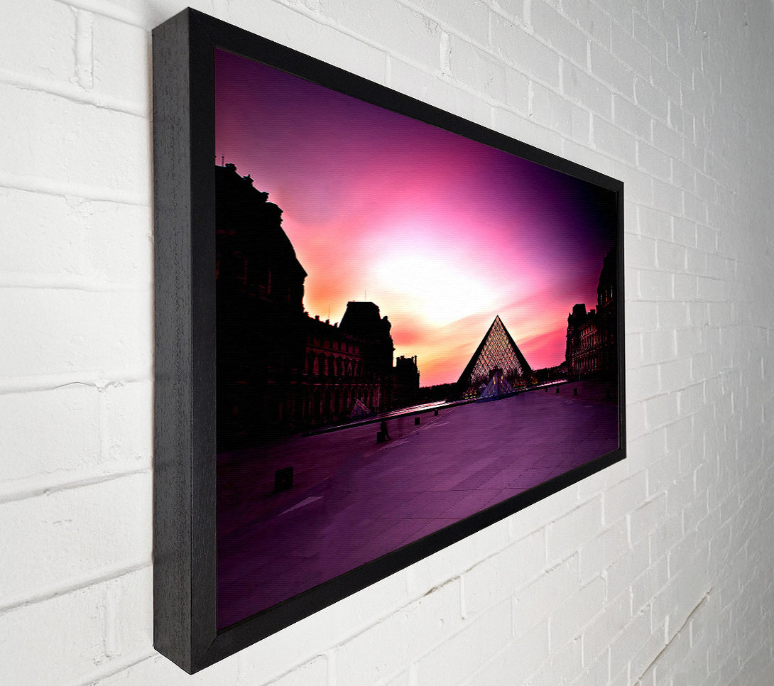  A Canvas Print of Louvre Museum At Sunset Canvas Art
