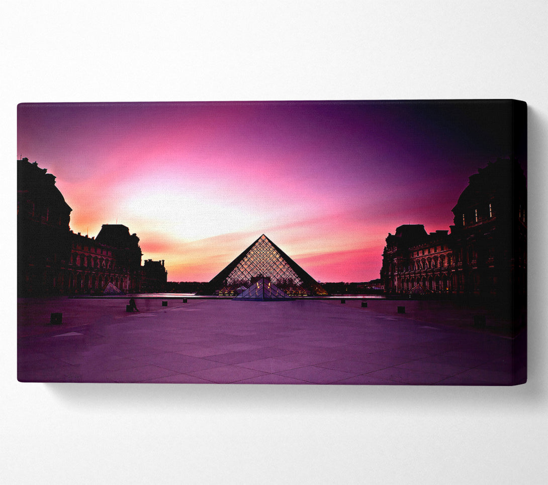  A Canvas Print of Louvre Museum At Sunset Canvas Art