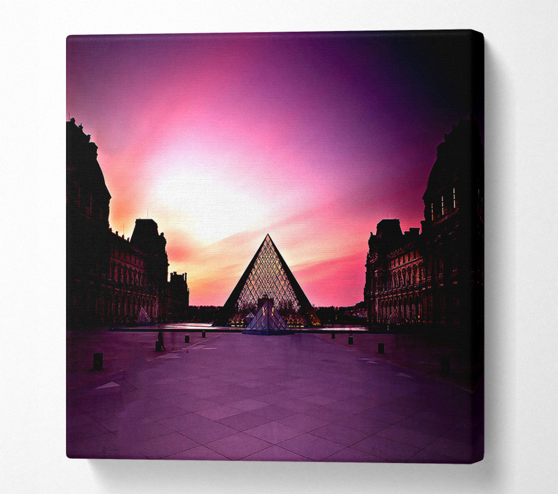  A Canvas Print of Louvre Museum At Sunset Canvas Art