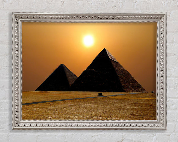 Magic Pyramids Giza Egypt Framed Print