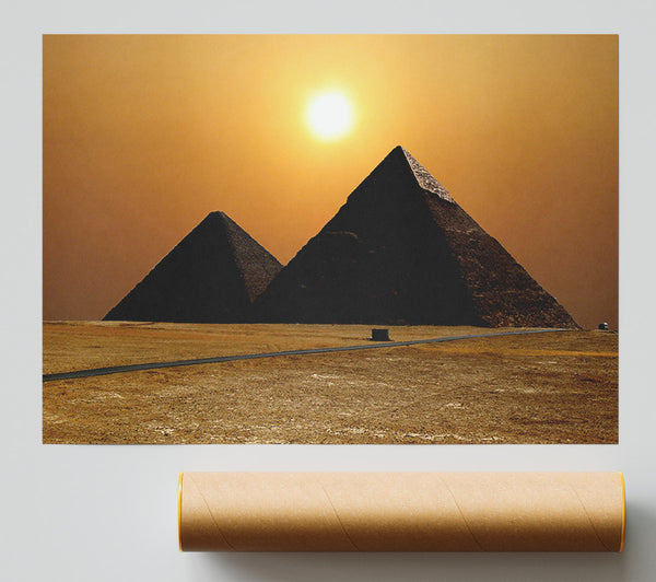 Magic Pyramids Giza Egypt Poster