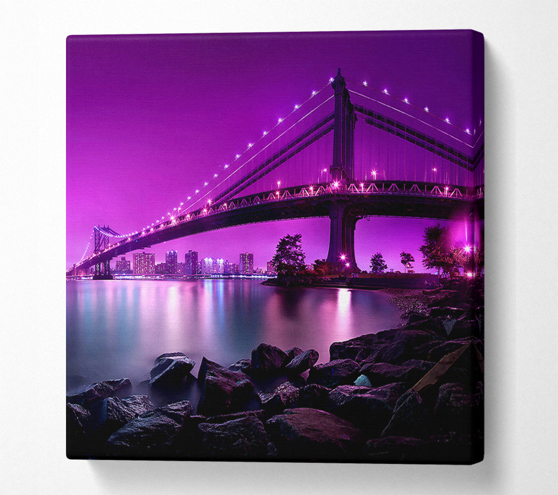 A Canvas Print of Manhattan Bridge New York City Canvas Art