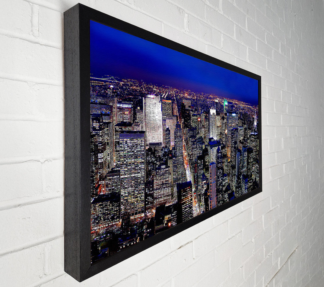 A Canvas Print of Metroplis Blue Canvas Wall Art