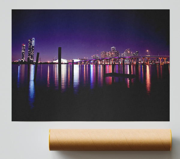 Miami Skyline Print