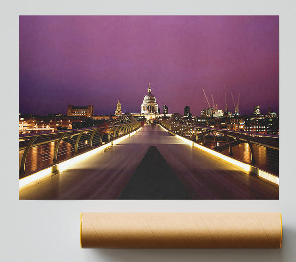 Millennium Bridge London Poster