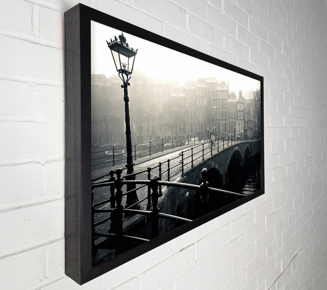  A Canvas Print of Misty Amsterdam Canvas Wall Art