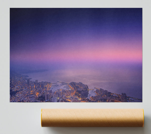 Monte Carlo Monaco Mist Giclee Print