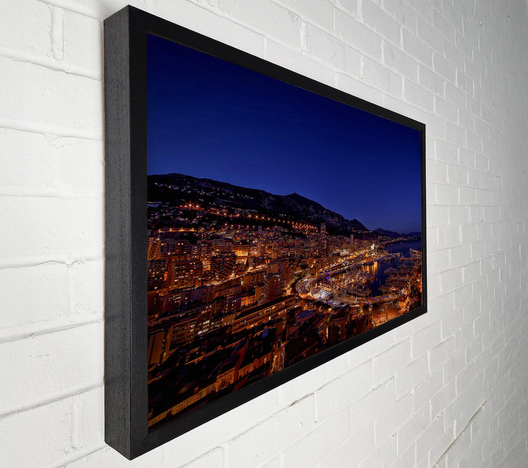  A Canvas Print of Monte Carlo Night Lights Canvas Art