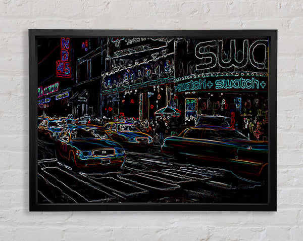New York Psychedelic Framed Print