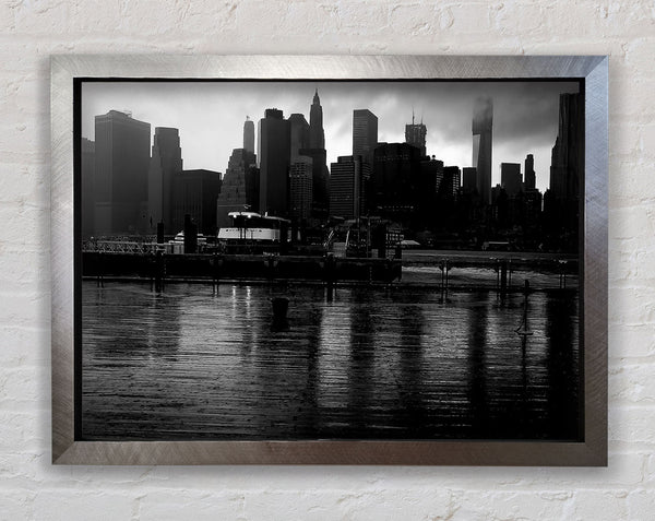 Hudson River New York B n W Framed Print