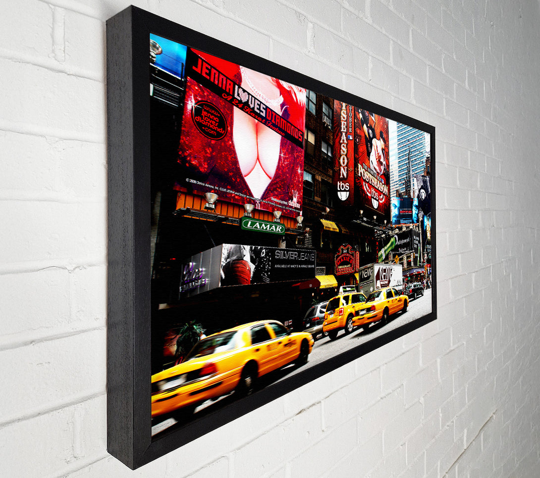  A Canvas Print of New York Yellow Cabs On Broadway By Day Canvas Print
