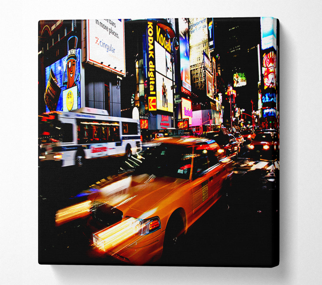  A Canvas Print of New York Broadway Cabs Canvas Art